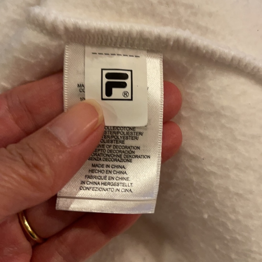 FILA White Sherpa Josephine Hoodie-Large - Picture 10 of 12